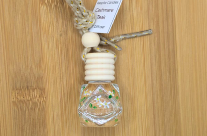 Hand-Painted Hanging Glass Car Diffuser